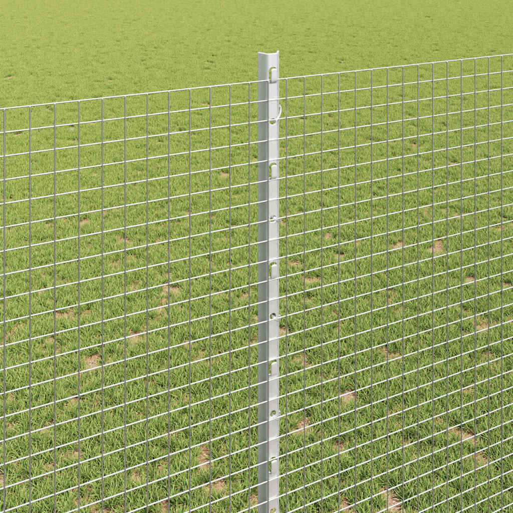 Svejsede trådhegn med stolper 25 x 1,4 m PVC-belagt stål Grå