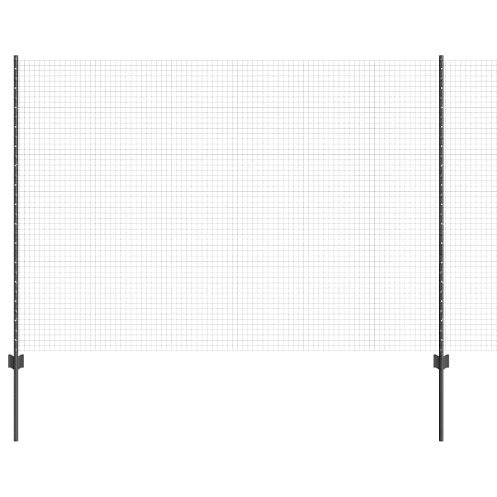 Svejsede trådhegn med stolper 25 x 1,5 m Galvaniseret stål Grå