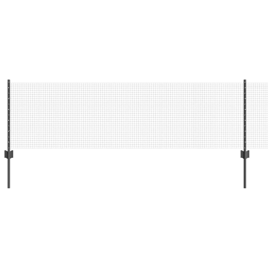Svejsede trådhegn med stolper 50 x 0,6 m PVC-belagt stål Grå