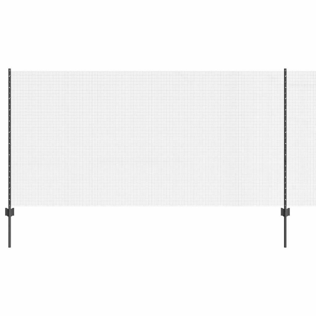 Svejsede trådhegn med stolper 50 x 1,2 m PVC-belagt stål Grå