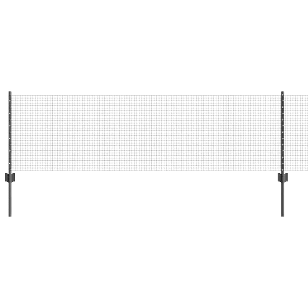 Svejsede trådhegn med stolper 100 x 0,6 m PVC-belagt stål Grå