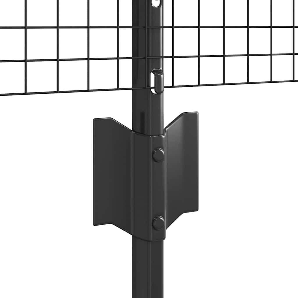 Svejsede trådhegn med stolper 100 x 0,6 m PVC-belagt stål Grå