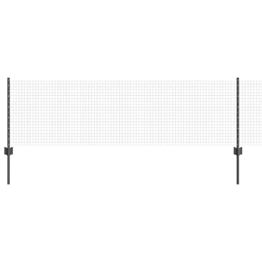 Svejsede trådhegn med stolper 100 x 0,6 m PVC-belagt stål Grå