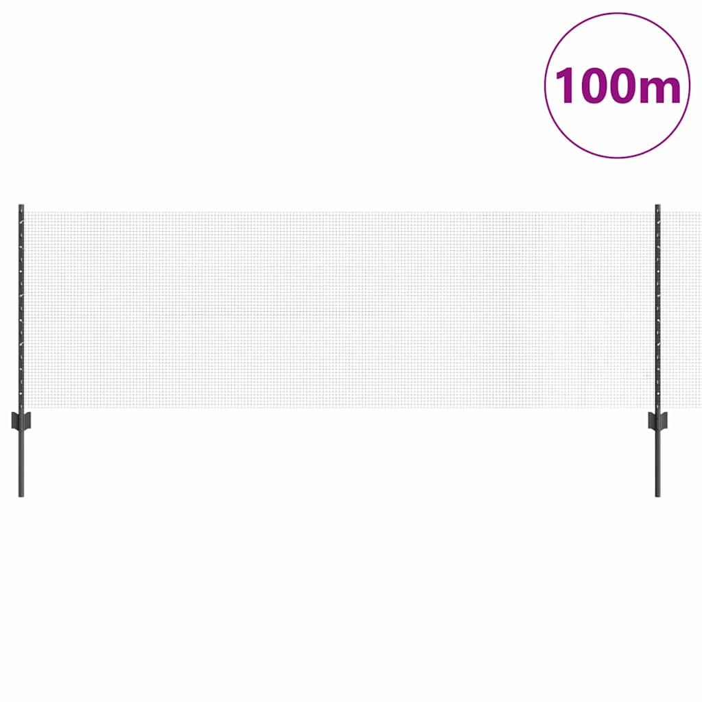 Svejsede trådhegn med stolper 100 x 0,8 m PVC-belagt stål Grå