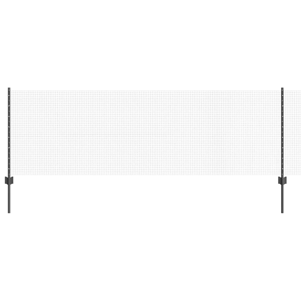 Svejsede trådhegn med stolper 100 x 0,8 m PVC-belagt stål Grå