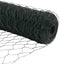 Sekskantet hegn med stolpe 10 x 0,5 m PVC-belagt stål Grøn Mesh