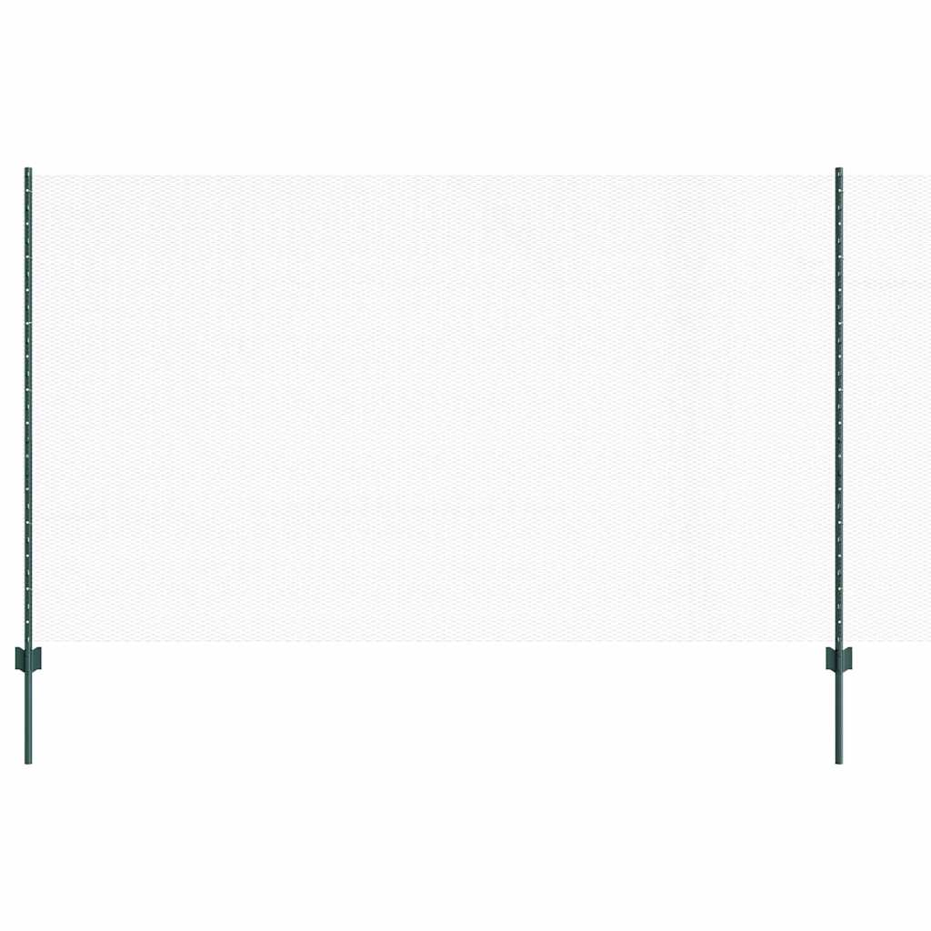 Sekskantet hegn med stolpe 10 x 1,4 m PVC-belagt stål Grøn Mesh