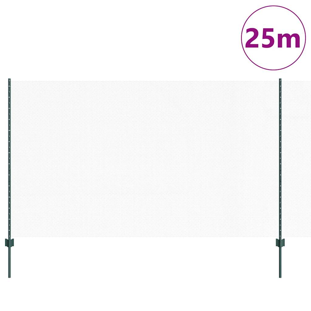 Sekskantet hegn med stolpe 10 x 1,4 m PVC-belagt stål Grøn Mesh