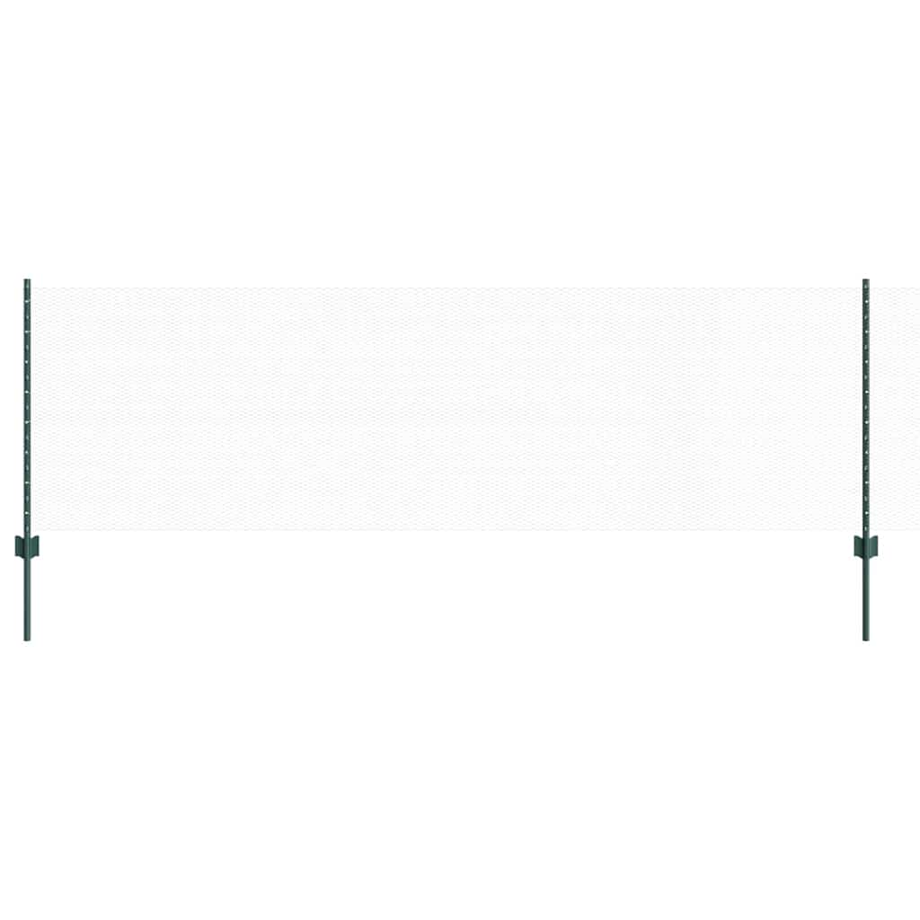 Sekskantet hegn med stolpe 25 x 0,8 m PVC-belagt stål Grøn Mesh