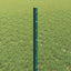 Sekskantet hegn med stolpe 25 x 0,8 m PVC-belagt stål Grøn Mesh