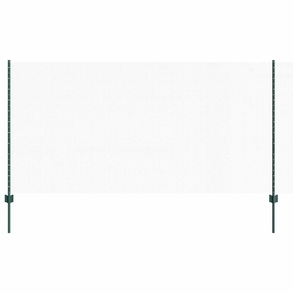 Sekskantet hegn med stolpe 50 x 1,2 m PVC-belagt stål Grøn Mesh