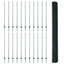 Sekskantet hegn med stolpe 50 x 1,6 m PVC-belagt stål Grøn Mesh