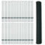 Sekskantet hegn med stolpe 100 x 1,2 m PVC-belagt stål Grøn