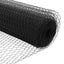 Sekskantet hegn med stolpe 10 x 0,8 m PVC-belagt stål Grå Mesh