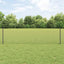 Sekskantet hegn med stolpe 25 x 0,5 m PVC-belagt stål Grå Mesh