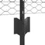 Sekskantet hegn med stolpe 25 x 0,5 m PVC-belagt stål Grå Mesh