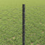 Sekskantet hegn med stolpe 25 x 0,6 m PVC-belagt stål Grå Mesh