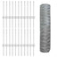 Sekskantet hegn med stolpe 50 x 0,4 m Galvaniseret stål Sølv