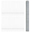 Sekskantet hegn med stolpe 100 x 1,4 m Galvaniseret stål Sølv