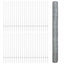 Sekskantet hegn med stolpe 100 x 1,4 m Galvaniseret stål Sølv