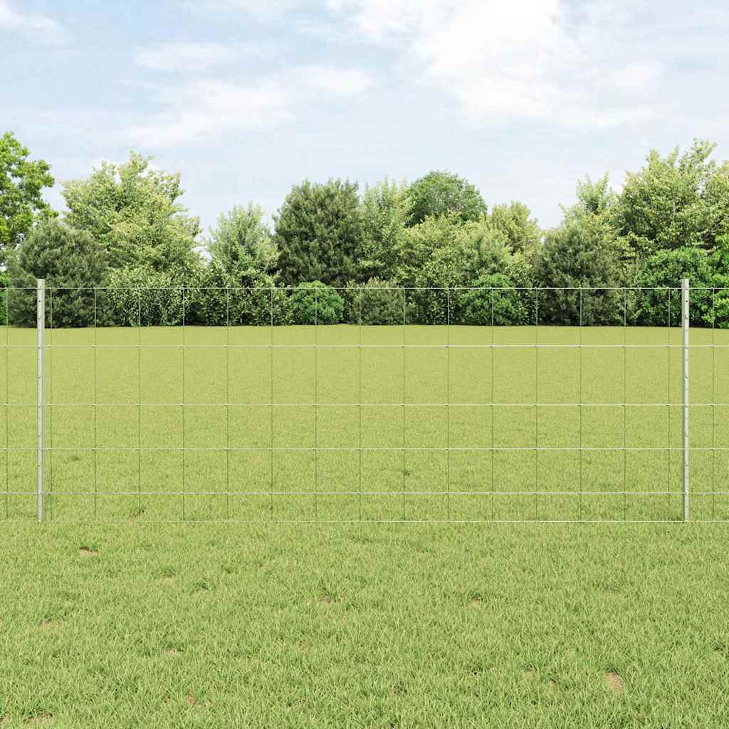 Udendørs Vildt Hegn med Stolper 25 x 0,8 m Galvaniseret stål