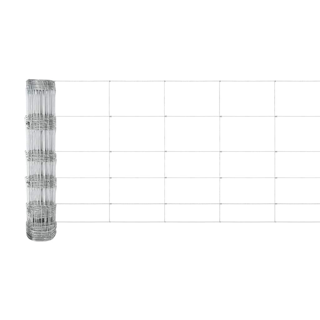 Udendørs Vildt Hegn med Stolper 25 x 0,8 m Galvaniseret stål