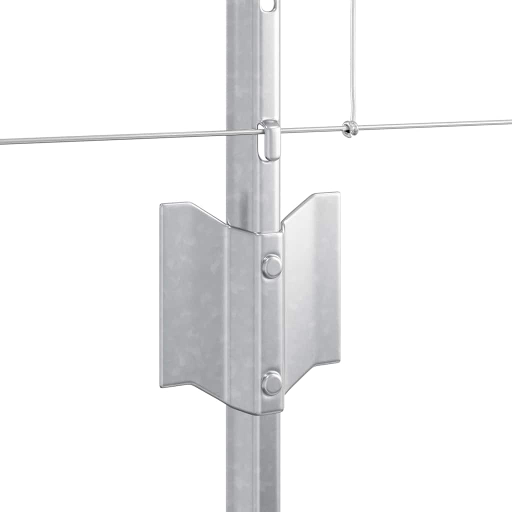 Udendørs Vildt Hegn med Stolper 25 x 0,8 m Galvaniseret stål