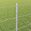 Udendørs Vildt Hegn med Stolper 25 x 0,8 m Galvaniseret stål