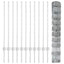 Udendørs Vildt Hegn med Stolper 25 x 1 m Galvaniseret stål Sølv