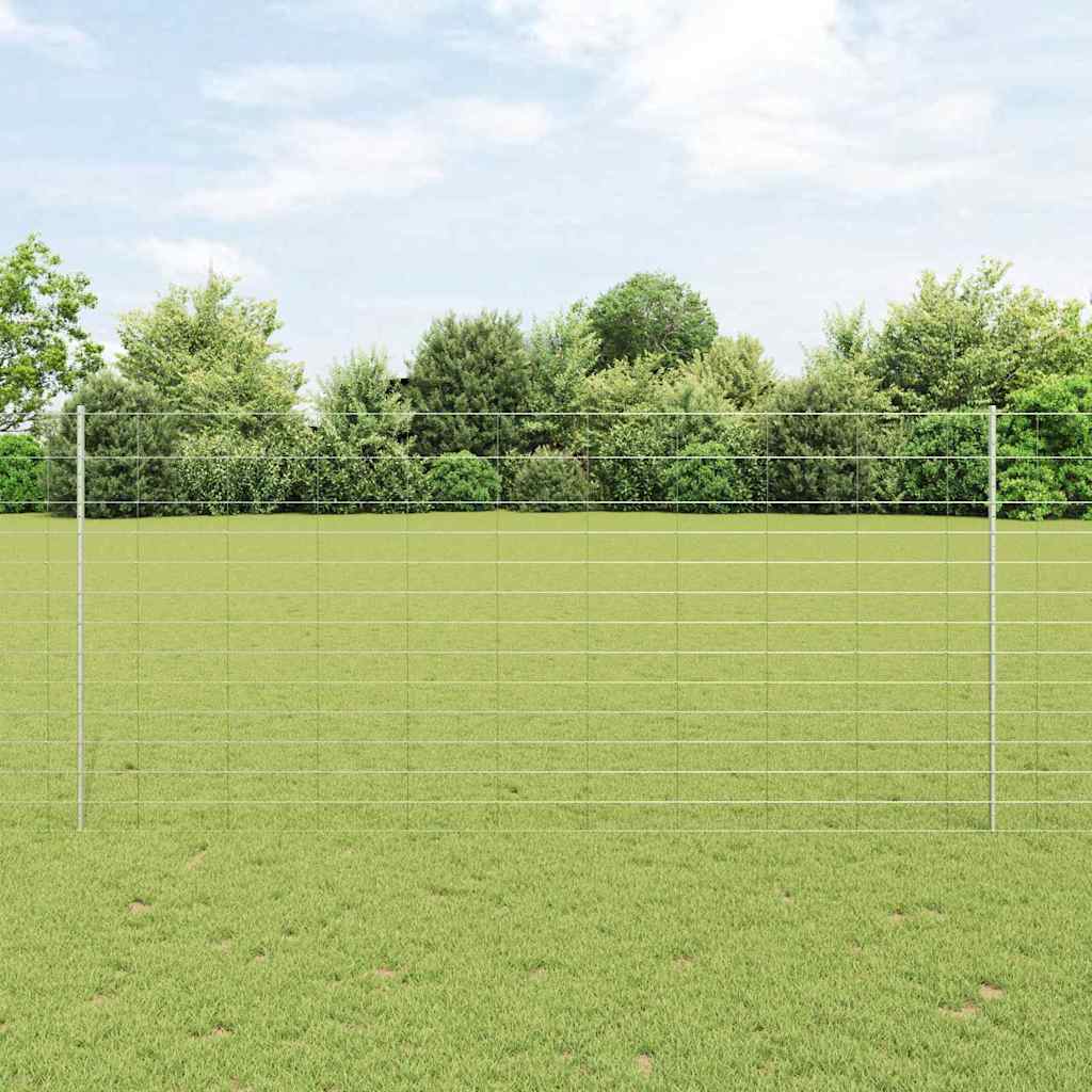 Udendørs Vildt Hegn med Stolper 25 x 1,4 m Galvaniseret stål
