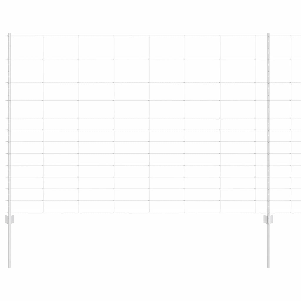 Udendørs Vildt Hegn med Stolper 25 x 1,5 m Galvaniseret stål