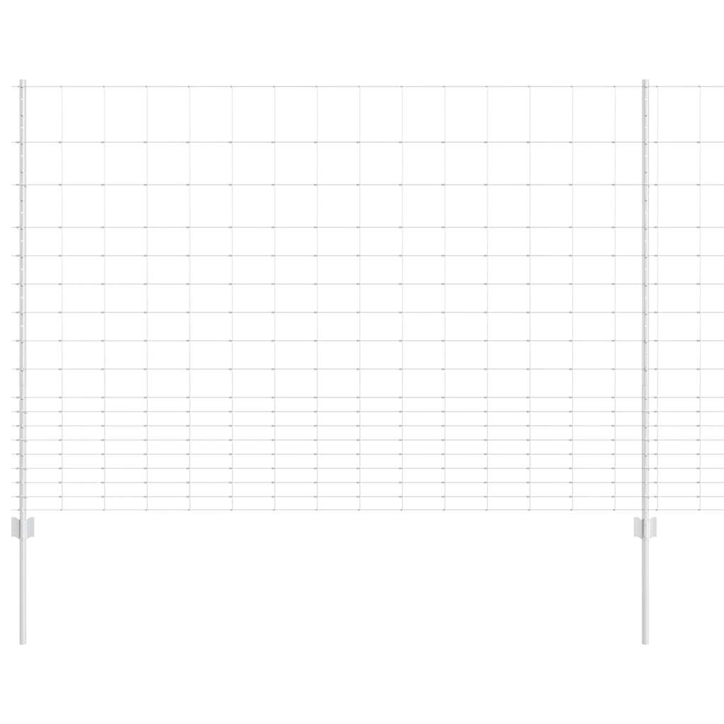 Udendørs Vildt Hegn med Stolper 25 x 1,5 m Galvaniseret stål