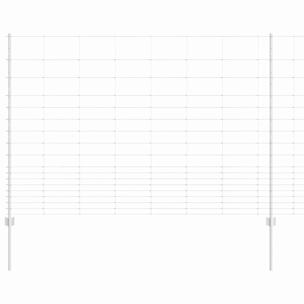 Udendørs Vildt Hegn med Stolper 25 x 1,5 m Galvaniseret stål