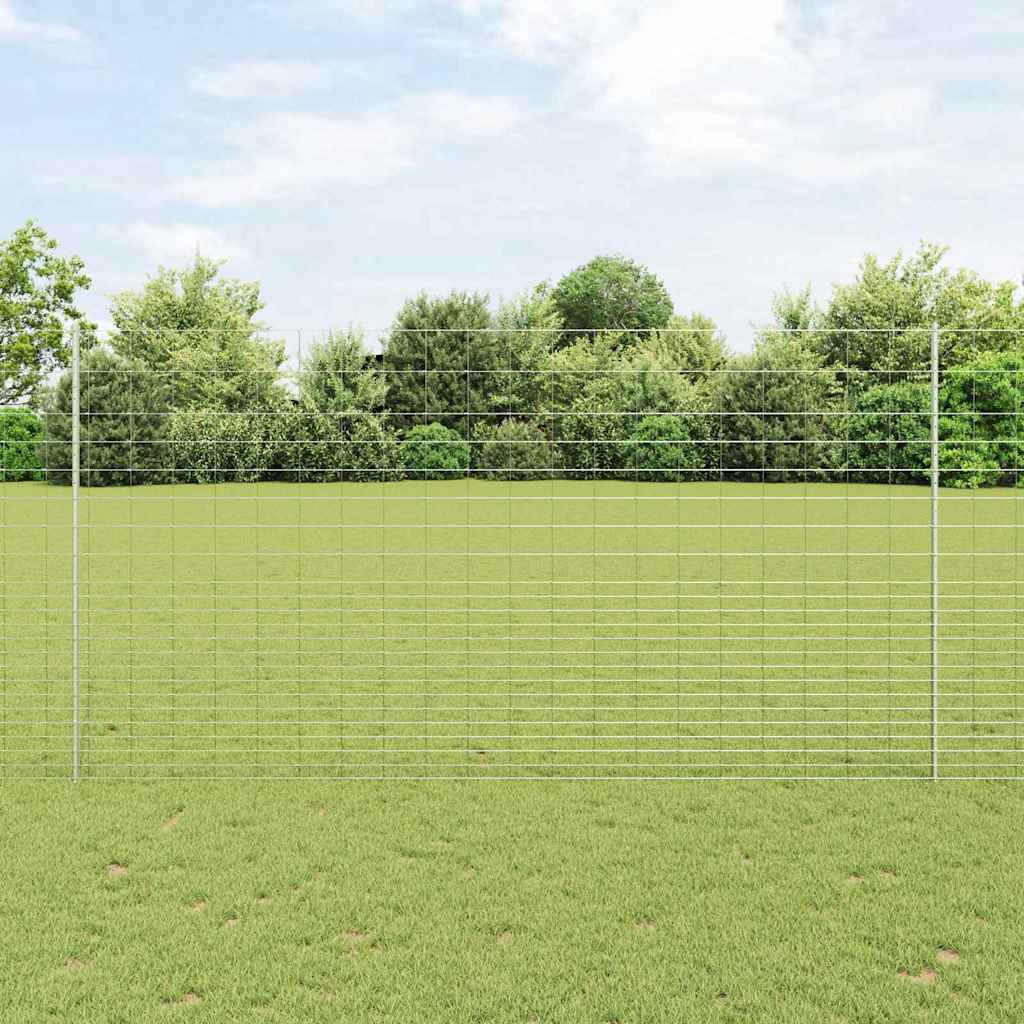 Udendørs Vildt Hegn med Stolper 25 x 1,6 m Galvaniseret stål