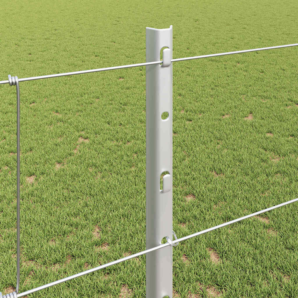 Udendørs Vildt Hegn med Stolper 50 x 1,2 m Galvaniseret stål