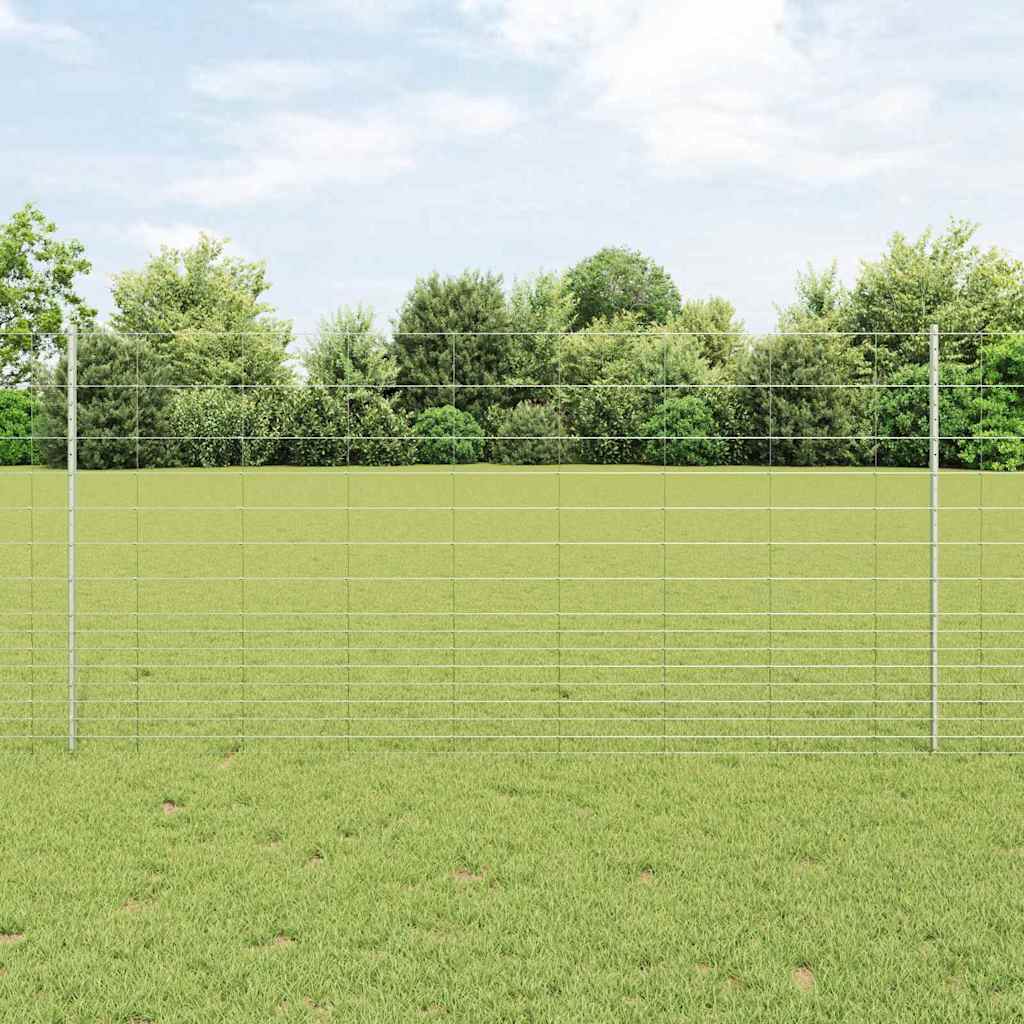 Udendørs Vildt Hegn med Stolper 50 x 1,2 m Galvaniseret stål