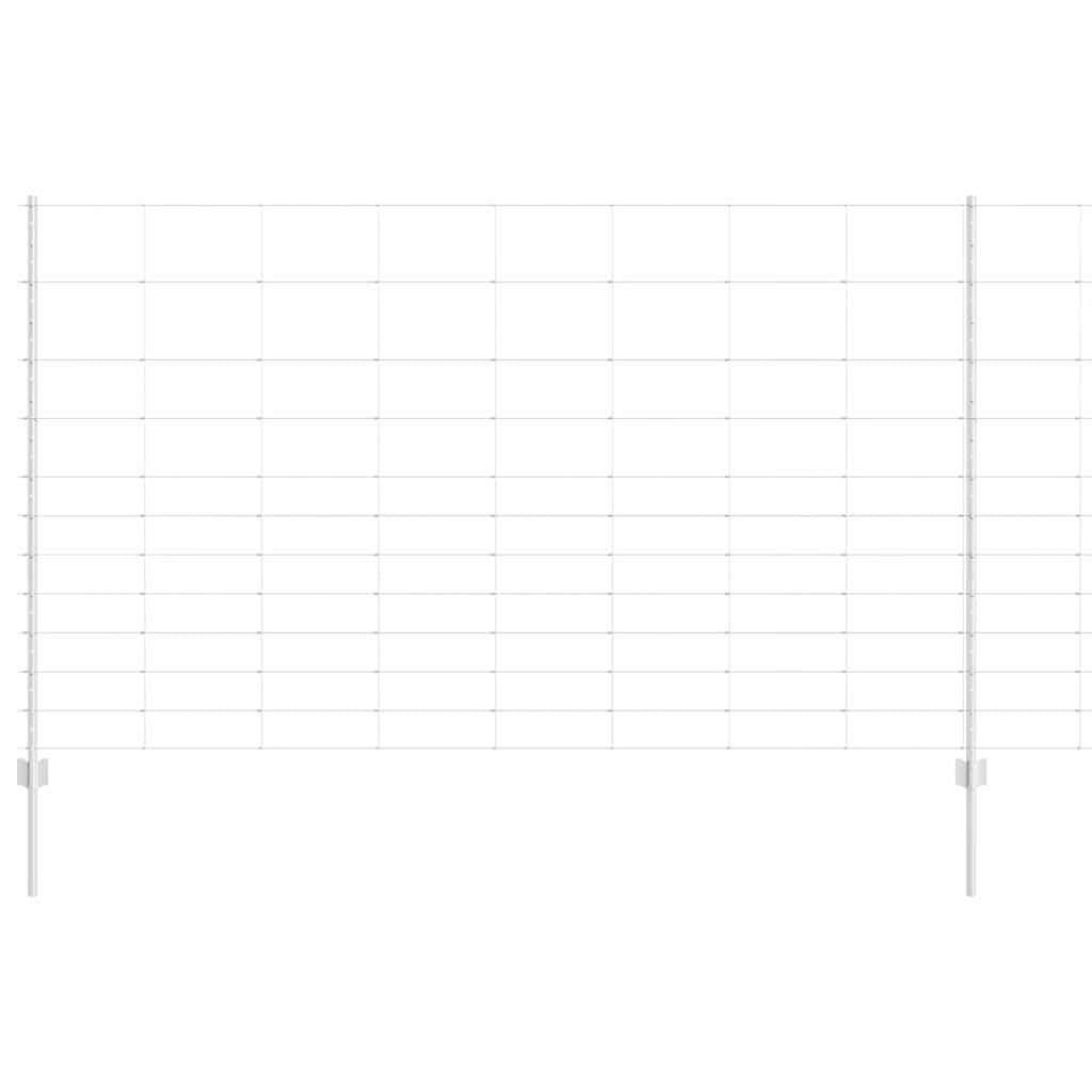 Udendørs Vildt Hegn med Stolper 50 x 1,4 m Galvaniseret stål