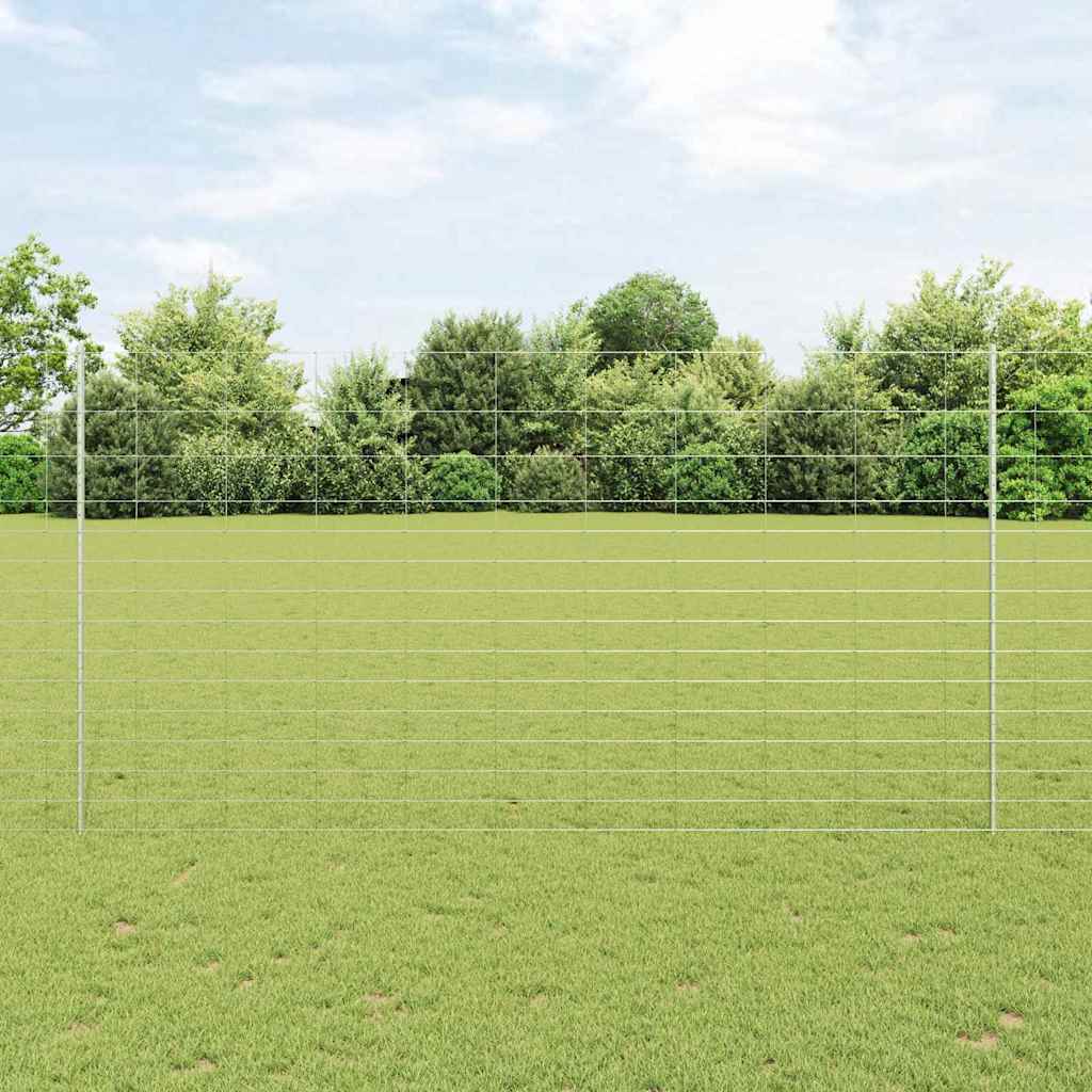 Udendørs Vildt Hegn med Stolper 50 x 1,6 m Galvaniseret stål