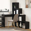 Hjørneskrivebord med hylde Sort eg 101,5 x 149,5 x 149,5 cm
