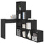 Hjørneskrivebord med hylde Sort eg 101,5 x 149,5 x 149,5 cm