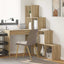 Hjørneskrivebord med hylde Sonoma eg 101,5 x 149,5 x 149,5 cm