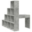 Hjørneskrivebord med hylde Beton Grå 101,5 x 149,5 x 149,5 cm