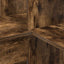 Hjørneskrivebord med hylde Røget eg 101,5 x 149,5 x 149,5 cm