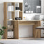 Bord med hylde Sonoma eg 138,5 x 55 x 143 cm Konstrueret træ