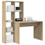 Bord med hylde Sonoma eg 138,5 x 55 x 143 cm Konstrueret træ