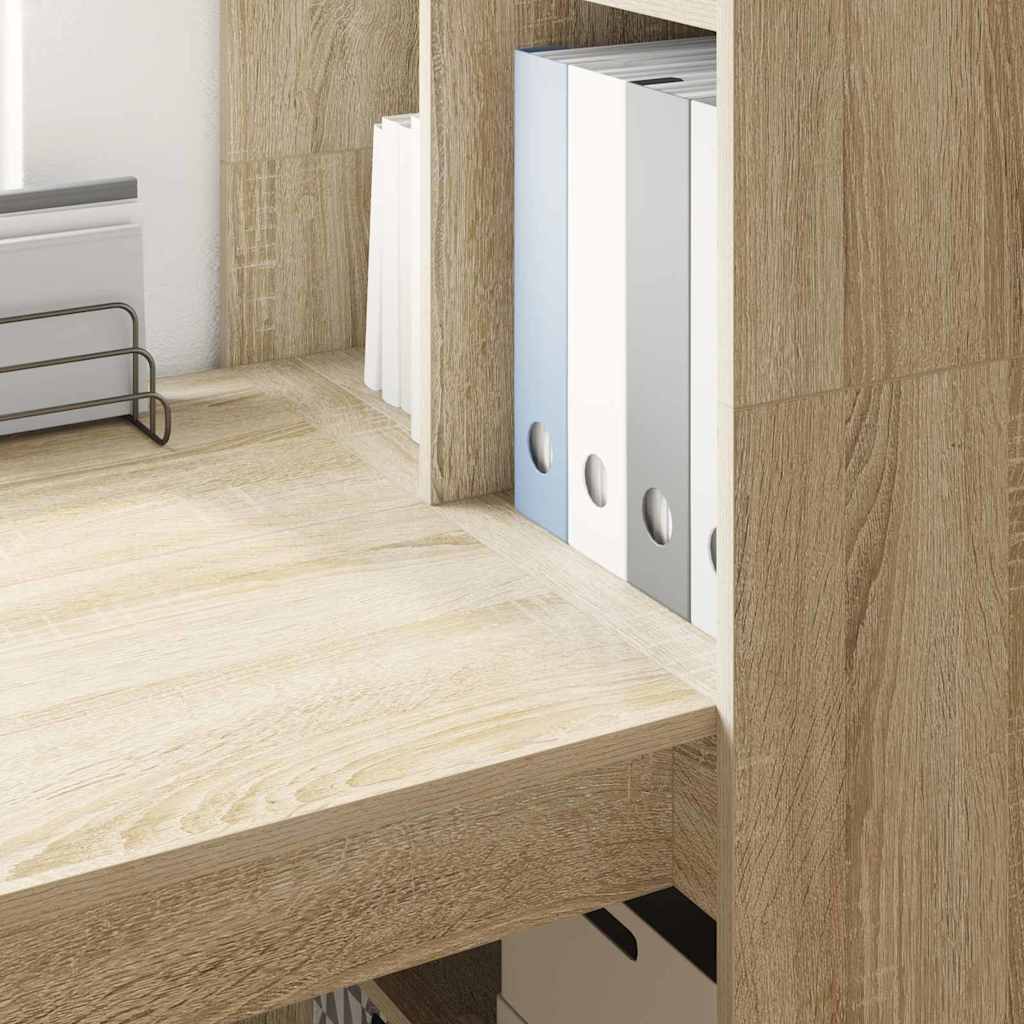 Bord med hylde Sonoma eg 122 x 67 x 145 cm Konstrueret træ
