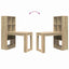 Bord med hylde Sonoma eg 122 x 67 x 145 cm Konstrueret træ