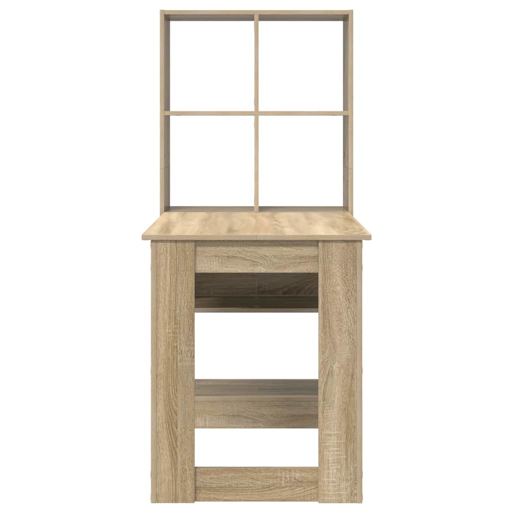 Bord med hylde Sonoma eg 122 x 67 x 145 cm Konstrueret træ