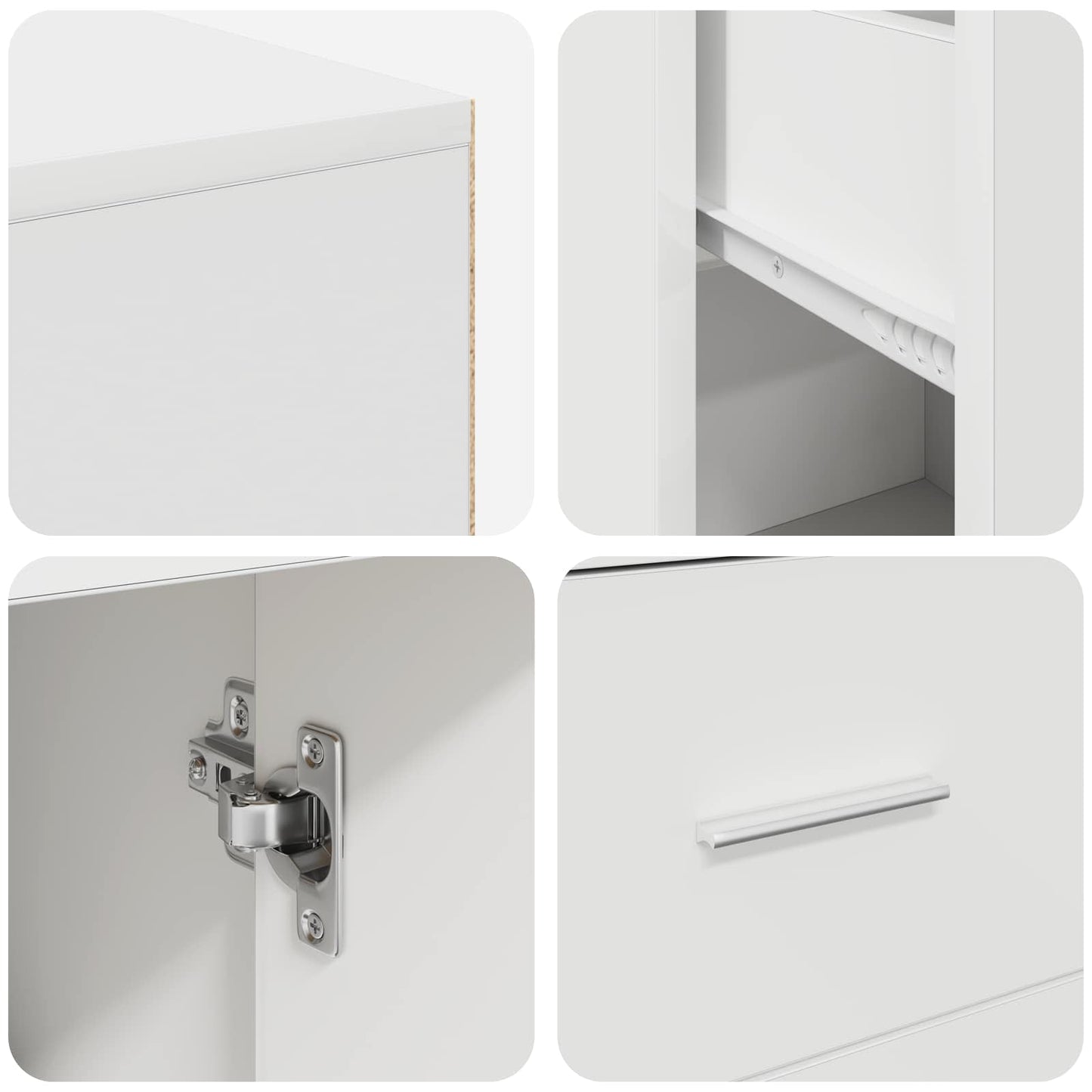 Hjørneskrivebord med skuffe Hvid 102 x 88 x 75 cm