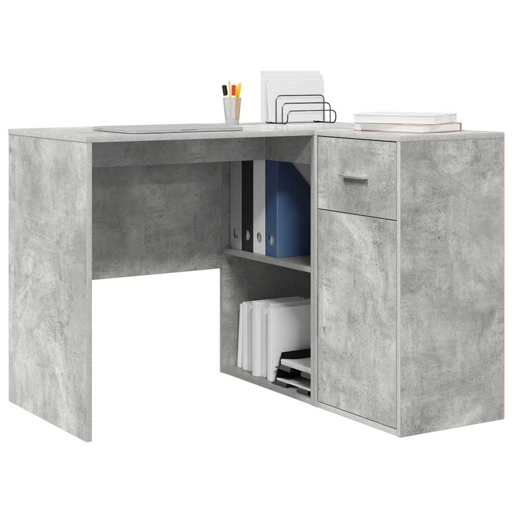 Hjørneskrivebord med skuffe Beton Grå 102 x 88 x 75 cm